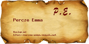 Percze Emma névjegykártya
